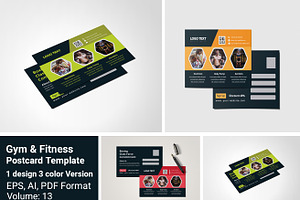 Fitness Post Card Template