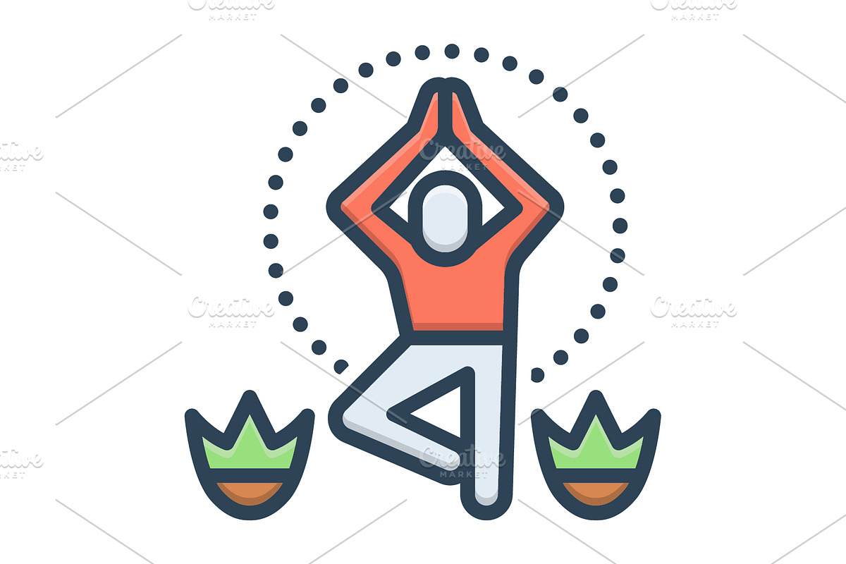 Spirituality yoga color icon, a Duotone Icon by Creative priyanka