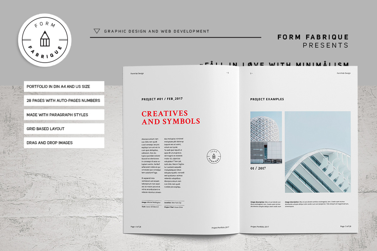 Crimson Project Portfolio, a Brochure Template by Form Fabrique (Photo 3 of 17)