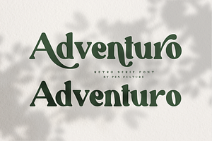 Adventuro Retro Serif Font