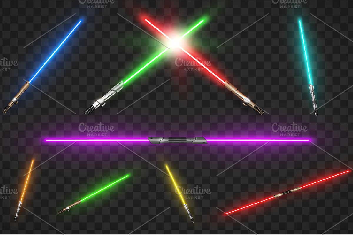 Vector light swords pack, a Technology Illustration by PhotoVector (Photo 4 of 5)