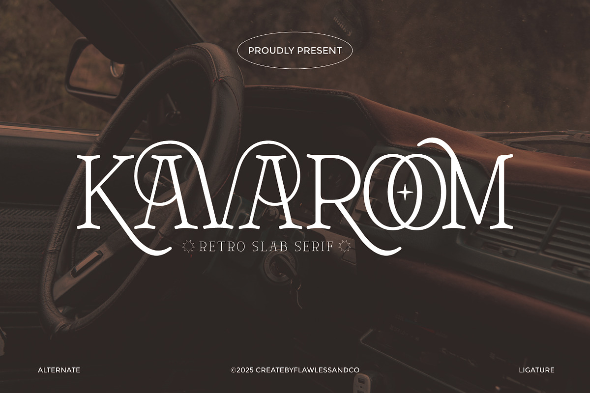 Kavaroom – Retro Slab Serif Font, a Serif Font by Flawless And Co (Photo 1 of 10)