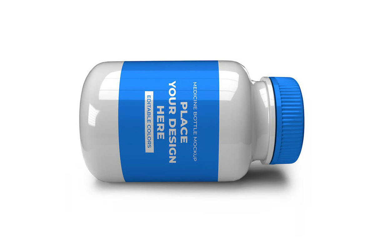 Medicine Bottle Mockup Template Set, a Packaging Mockup by DesignRushMarket (Photo 11 of 11)