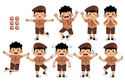 Indonesian Scout Boy Student, an Education Illustration by MEDZ (Thumbnail 2 of 2)