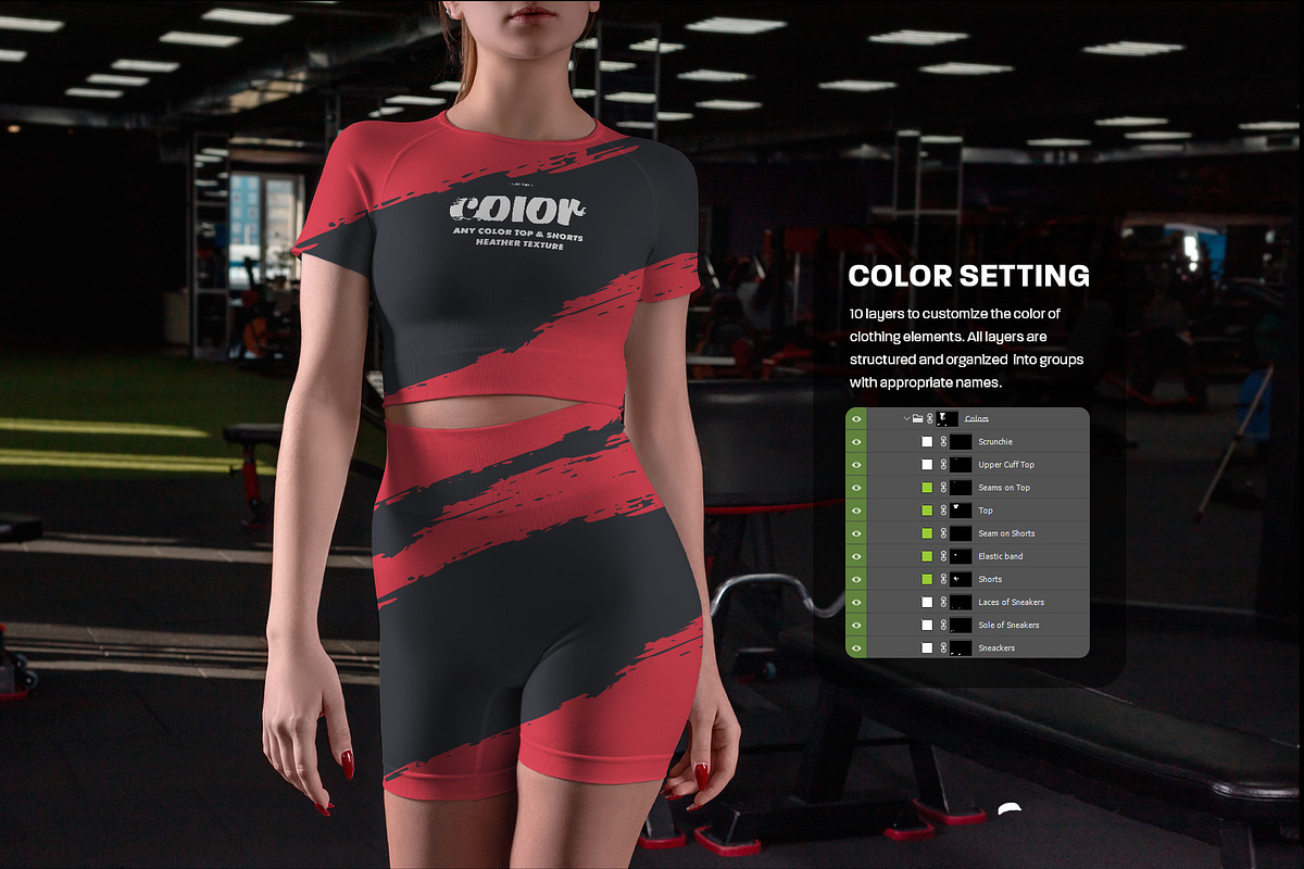 6 Sports Top and Shorts Mockups, a Shirt Mockup by Grow Design Craft Studio (Photo 2 of 8)