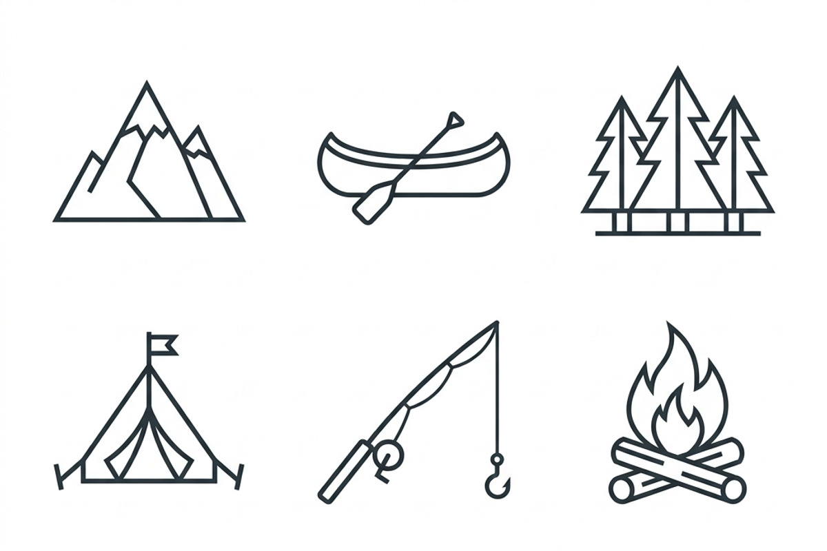 420 Fishing Adventure Vector Icons, an Outline Icon by adenpinkstore (Photo 6 of 11)