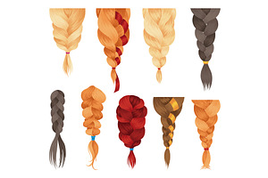 Hair braids. Long female fashion, an Object Illustration by the8monkey