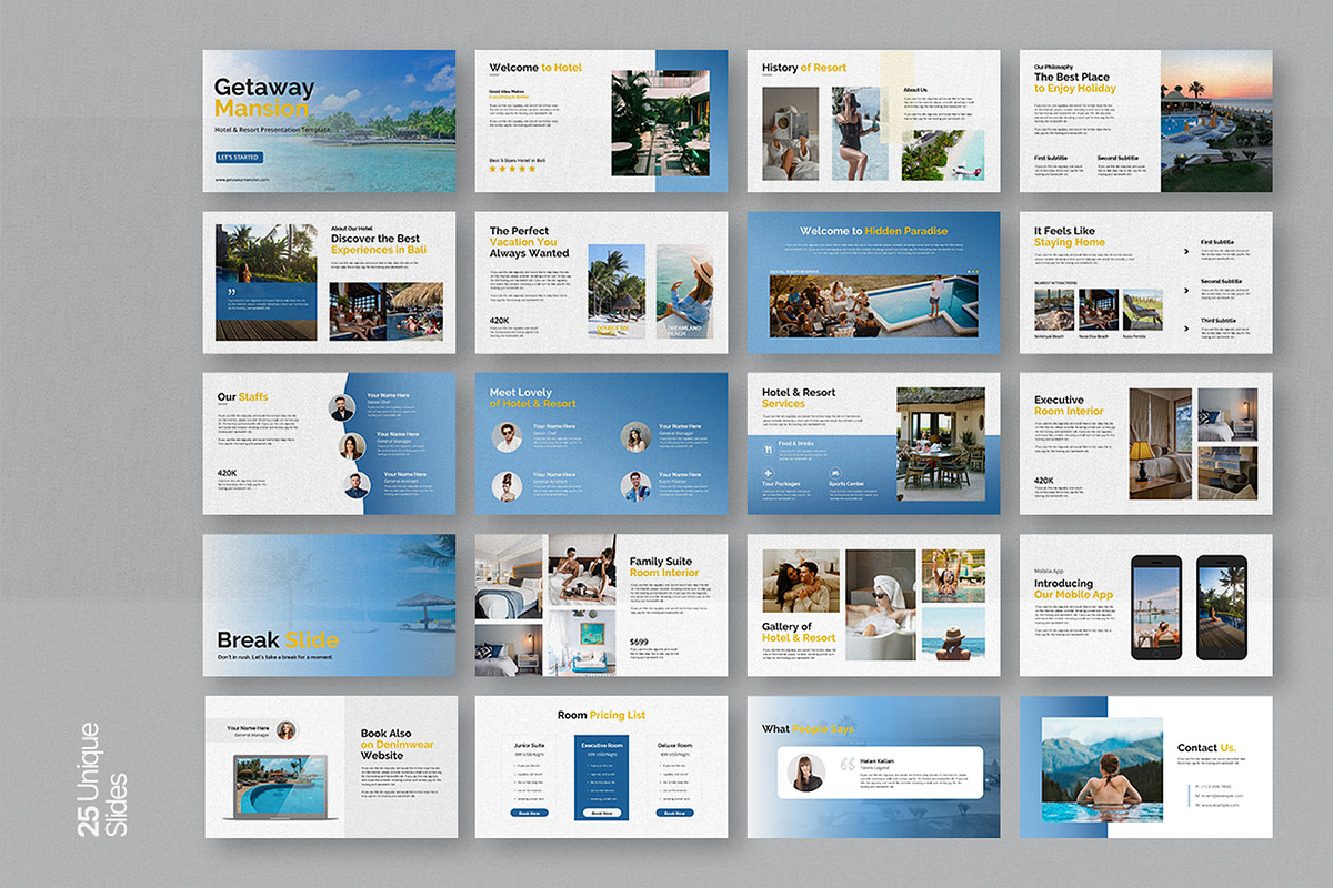 Hotel & Resort Presentation Template, a Presentation Template by Slide_Genius1 (Photo 6 of 6)