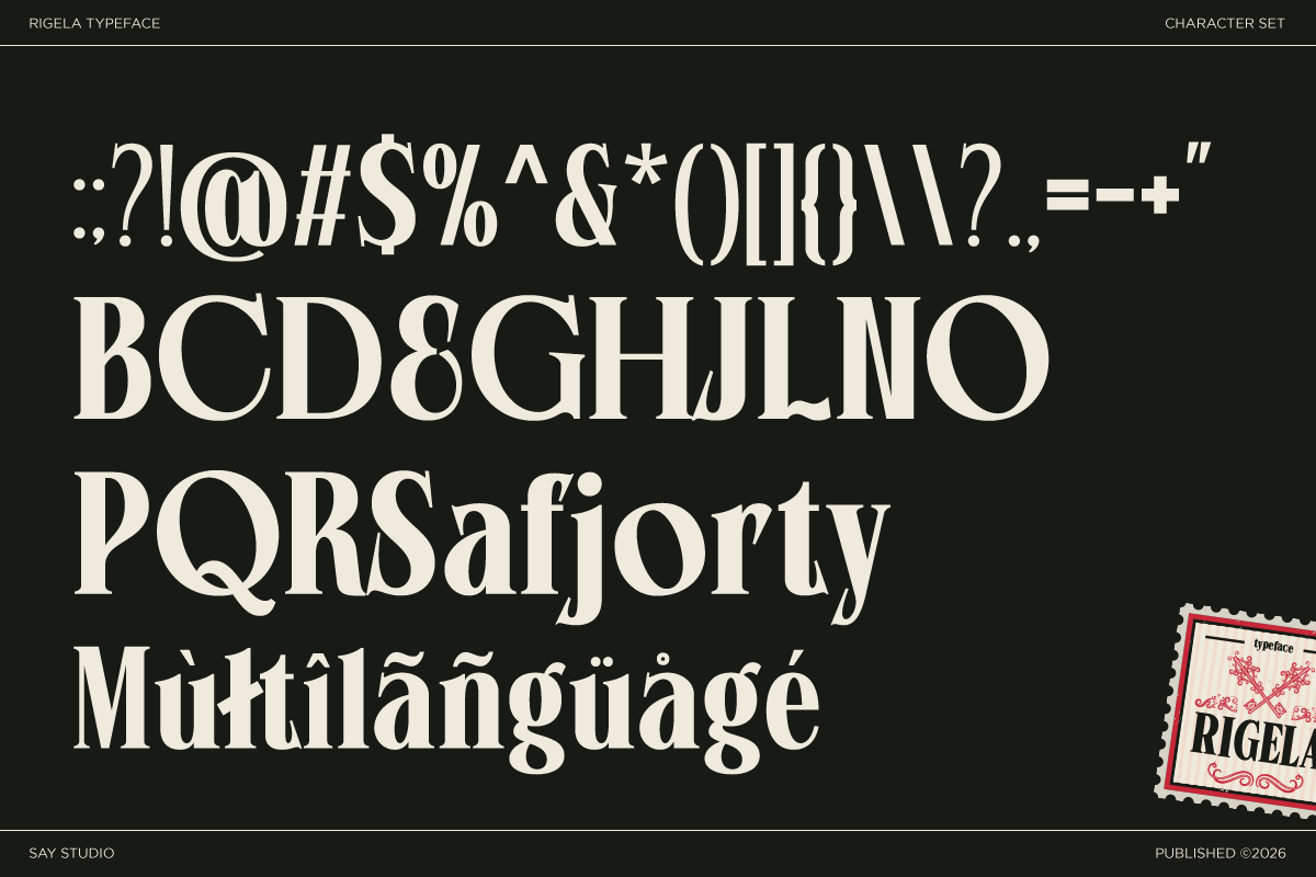 Rigela - Condensed Luxury Serif Font, a Serif Font by Say Studio (Photo 10 of 10)