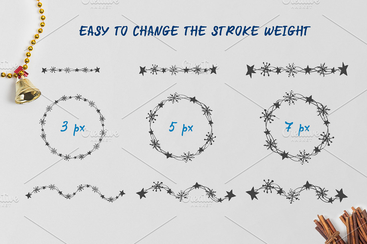 60 Christmas Pattern Brushes, a Brush Add-On by Mallinka (Photo 5 of 10)
