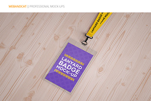 Lanyard Name Tag Badge Mockup