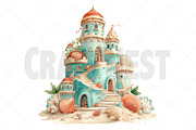 Whimsical Summer Sandcastle Clipart, an Illustration by Craft Nest (Thumbnail 11 of 12)
