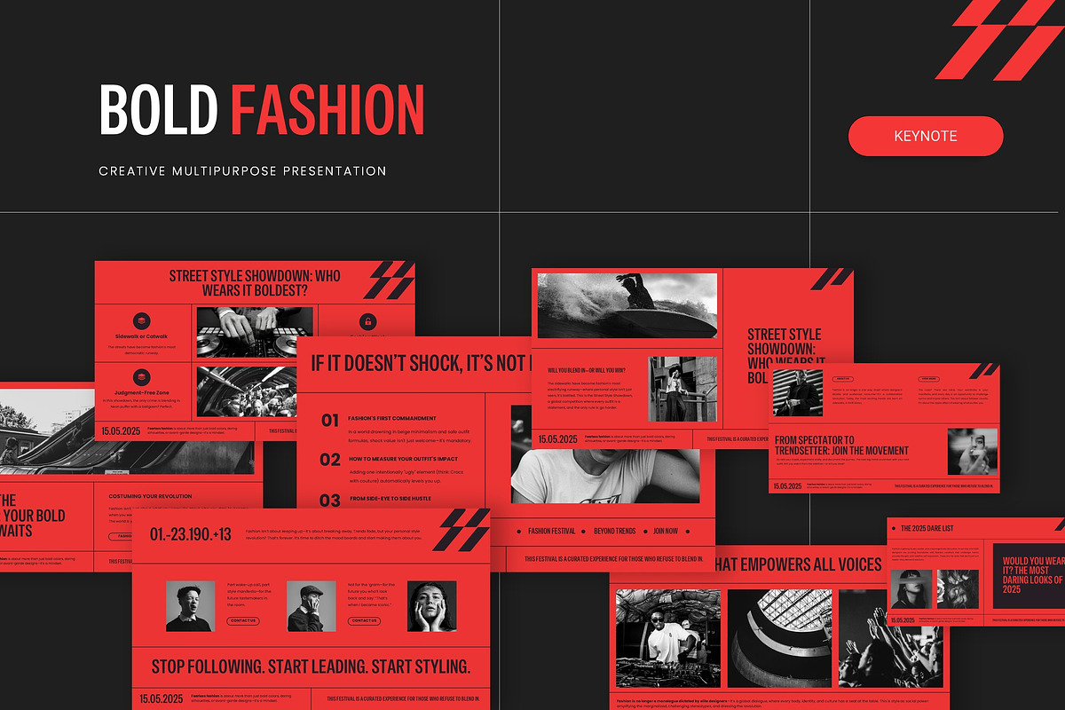 Bold Fashion - Keynote, a Presentation Template by AQR Studio (Photo 1 of 3)
