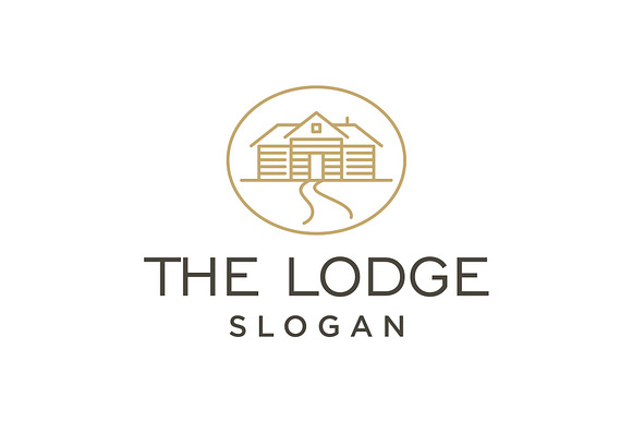 Vintage Rustic Cabin Lodge Logo preview 2