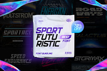Futuristic Sport Font Bundle