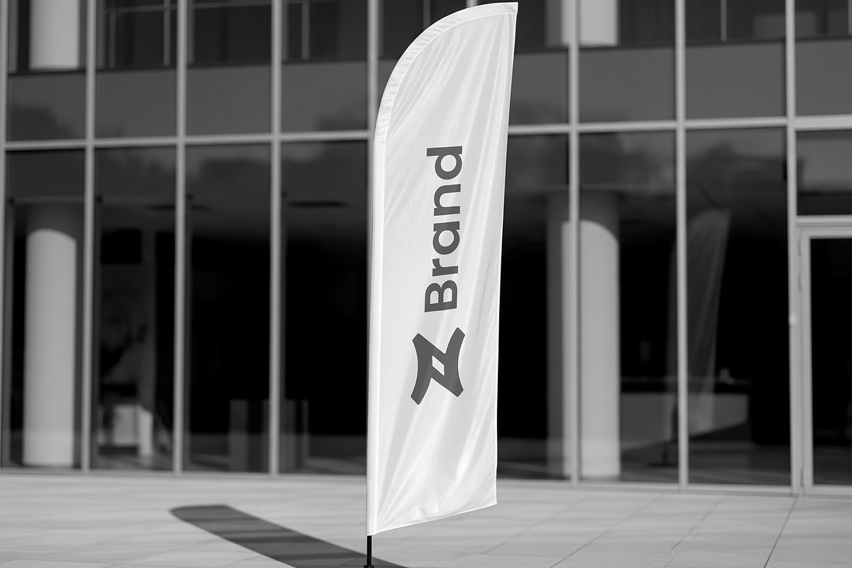 Feather Flag Banner Mockup, an Advertising Mockup by graphypix (Photo 4 of 4)