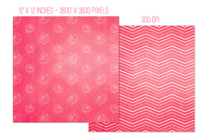 Texture Pink 12 Pattern Set