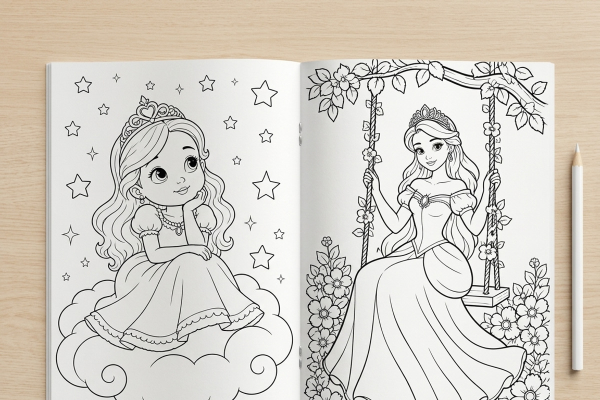 Magical Princess Coloring Book Vol30, a Person Illustration by ikarifq shop (Photo 6 of 7)