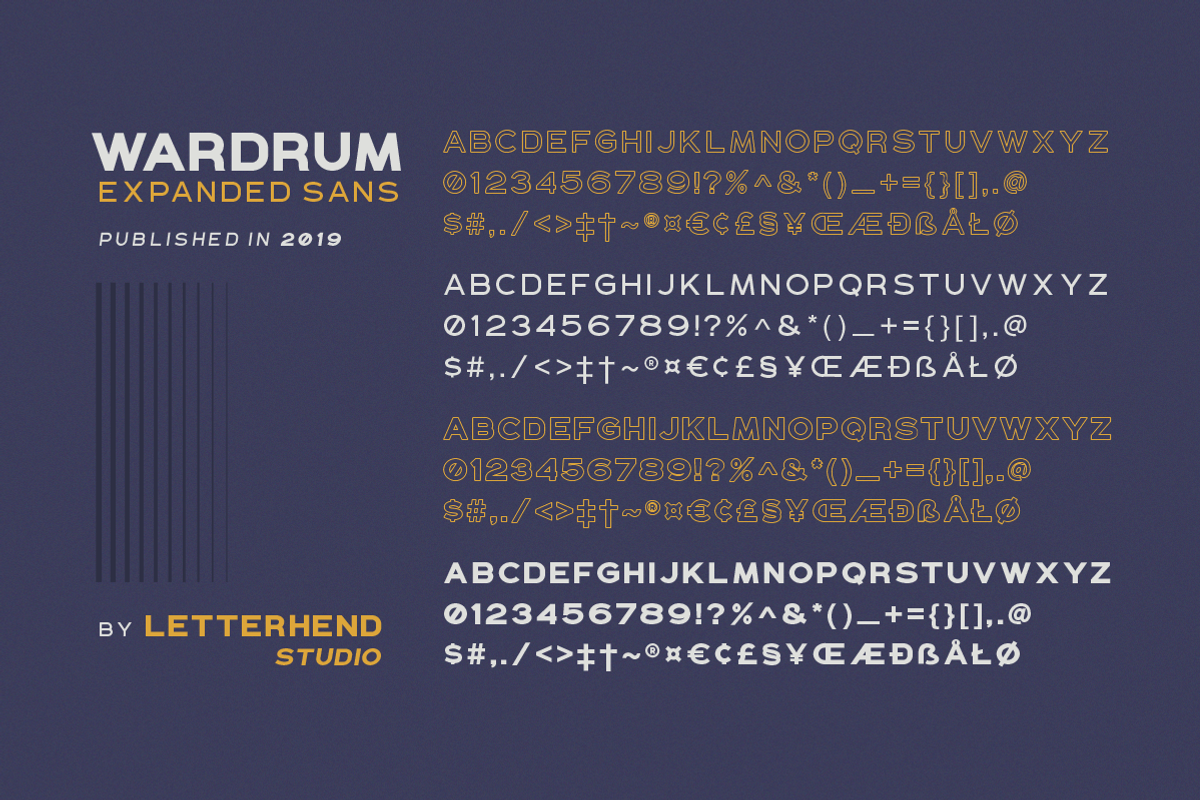 WARDRUM - Expanded Sans, a Sans Serif Font by Letterhend Studio (Photo 9 of 10)