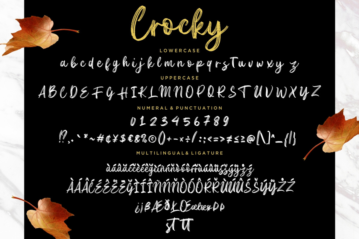 Crocky Handbrush Advertisement Font preview 6