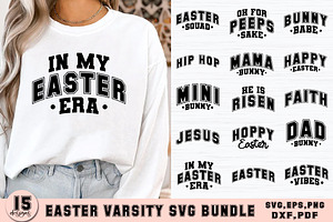 Easter Varsity SVG Bundle, a Graphic by Designer302