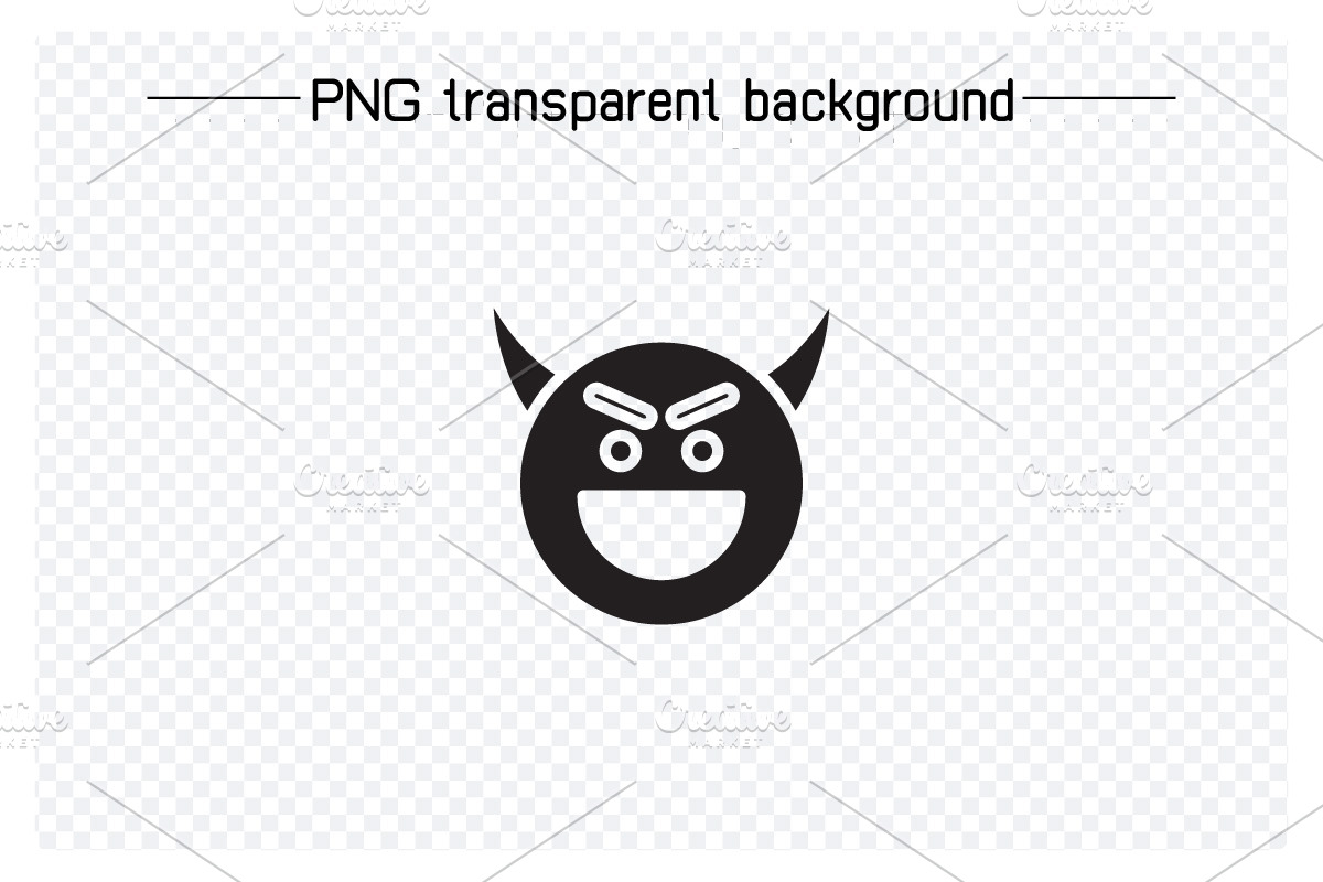 Smile Devil Emoticons Set, a Solid Icon by Designfour (Photo 4 of 7)