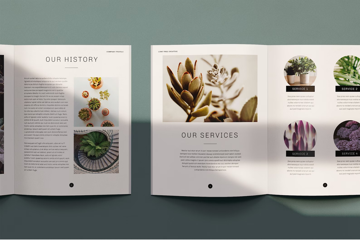 Minimalist Brochure Template Canva, a Brochure Template by frommakertomaker (Photo 1 of 7)