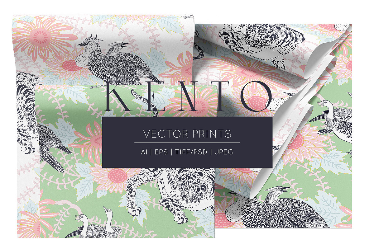 Kento Vector Prints & Motifs, a Pattern Graphic by Pink Linen (Photo 1 of 12)