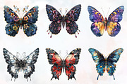 Gothic Spring Butterfly Clipart, an Illustration by RobertsArt (Thumbnail 5 of 7)