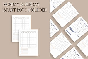 Monthly Printable & Digital Planner