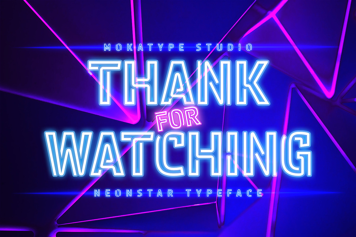 Neonstar - Night Light Display, a Sans Serif Font by Mokatype Studio (Photo 10 of 10)