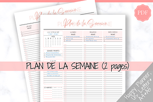 FRENCH Weekly Planner Printable