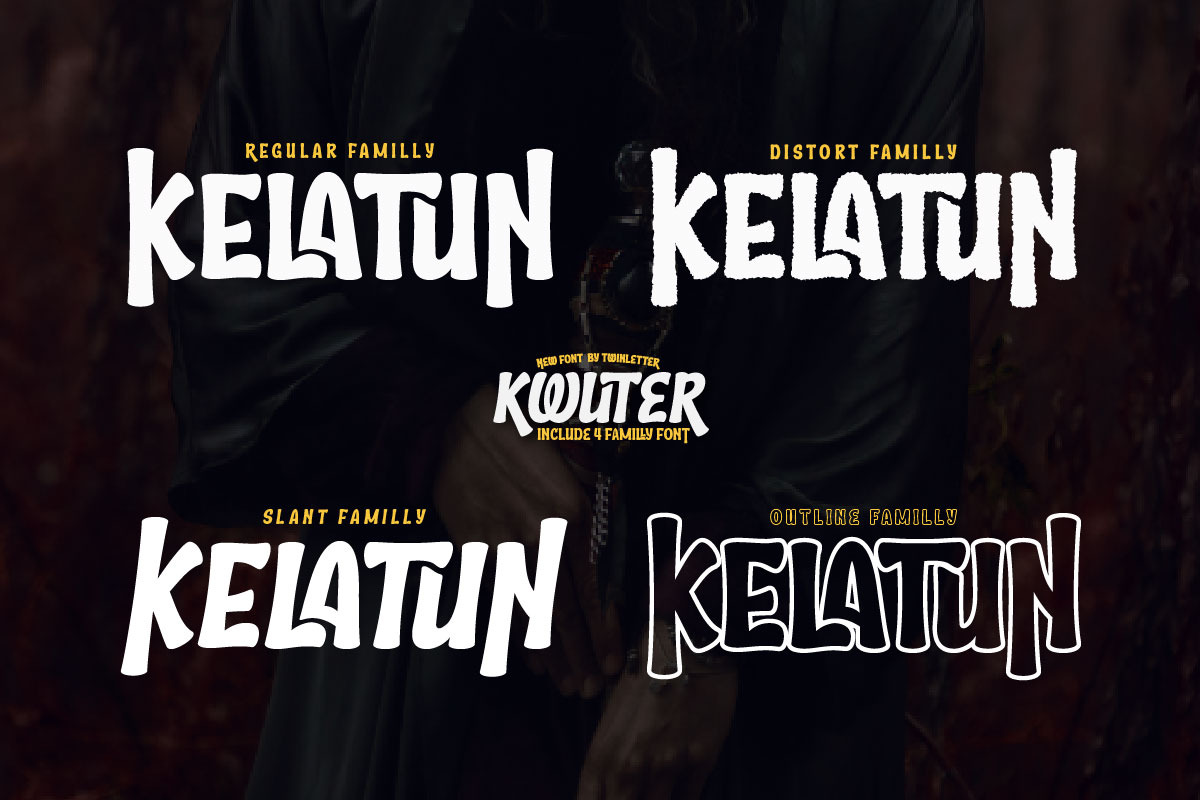 Kwuter is a display typeface designe, a Sans Serif Font by twinstd (Photo 3 of 10)