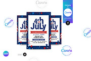 4th of July party invitation, a Flyer Template by Aam360 (Thumbnail 2 of 3)