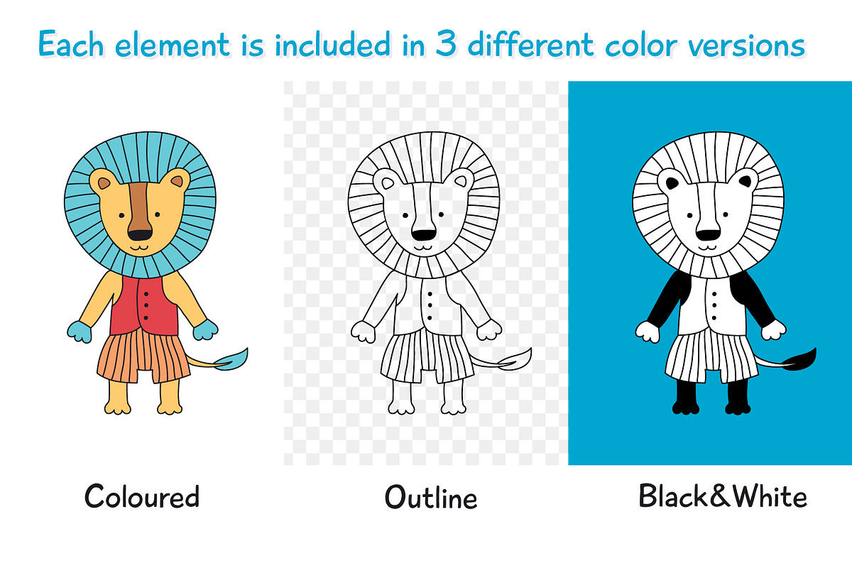 Nursery for a boy- Clipart&lettering, an Animal Illustration by Truefiesta (Photo 3 of 8)