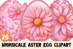 Whimsicale Aster Egg Clipart, a Graphic by CitraGraphics