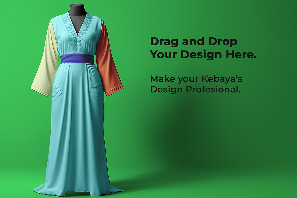 Traditional Kebaya Long Dress Mockup, a Shirt Mockup by Dimas Rizki Pratama (Photo 2 of 3)