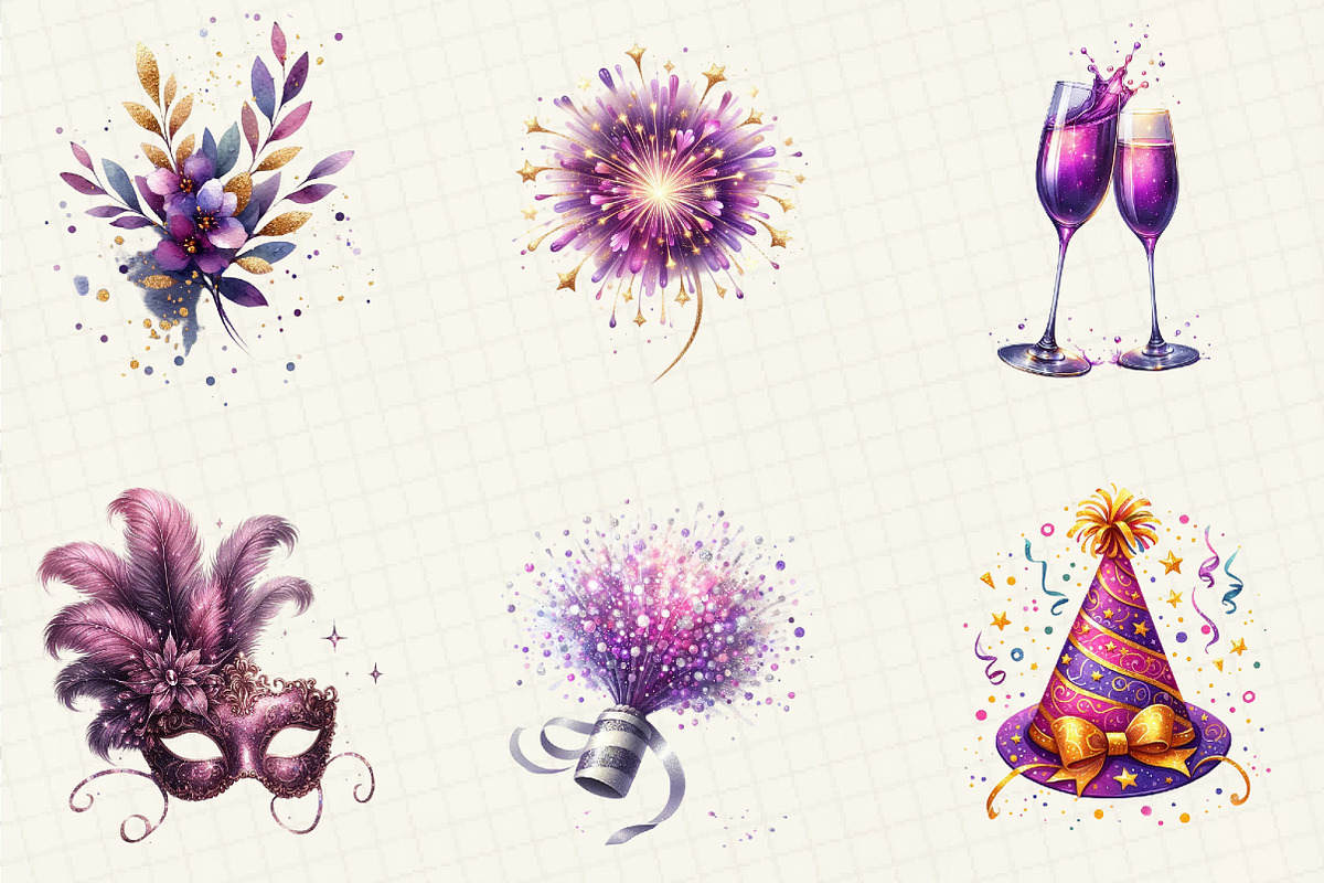 Purple New Year 2026 Sublimation, an Illustration by DreamCafeArt (Photo 2 of 6)