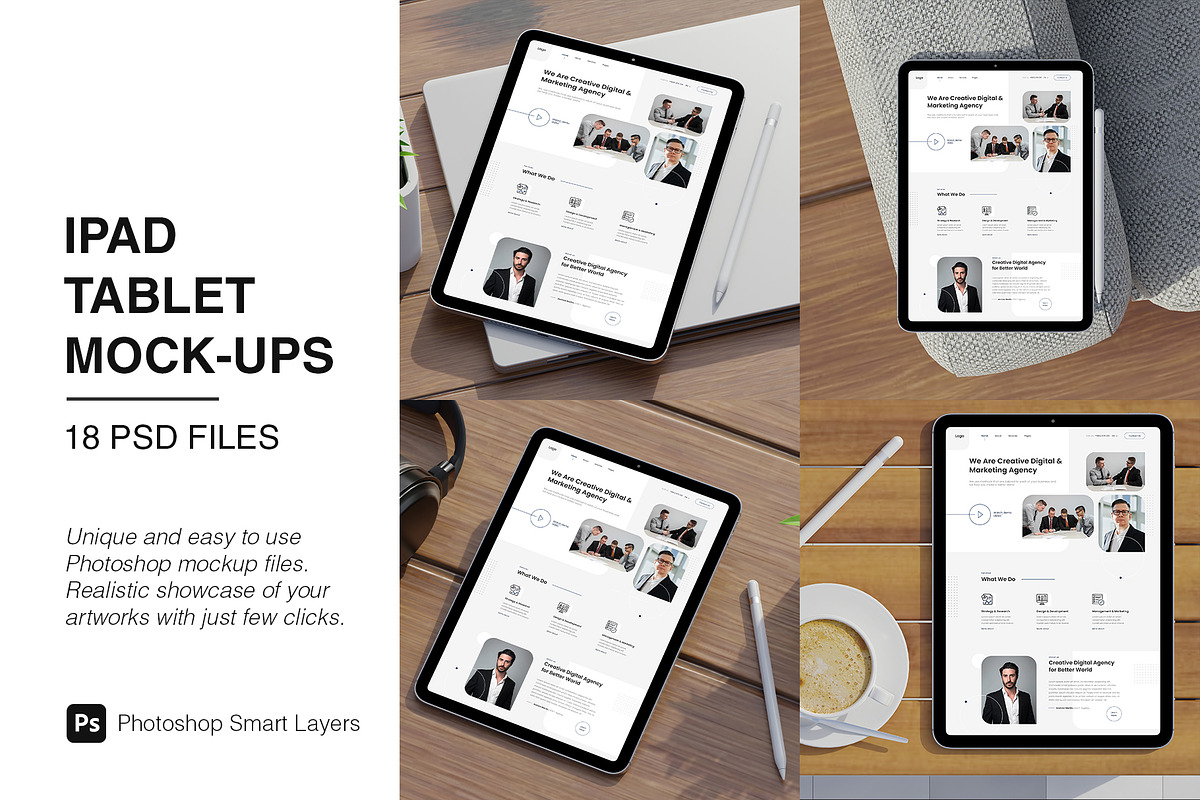 iPad Tablet Mockup Bundles, an iPad Mockup by Graphic Aesthetic (Photo 1 of 25)
