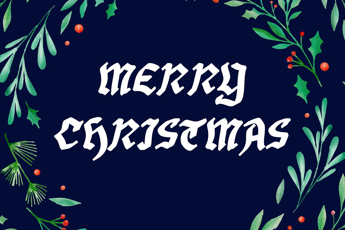 With Christmas, a Blackletter Font by Yoga Letter (Photo 2 of 5)