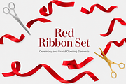 Grand opening ceremony red ribbons, an Object Illustration by Vector Tradition (Thumbnail 1 of 3)