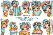 Whimsical Quirky Girl Peeking, an Illustration by Pixels.Craft (Thumbnail 1 of 5)