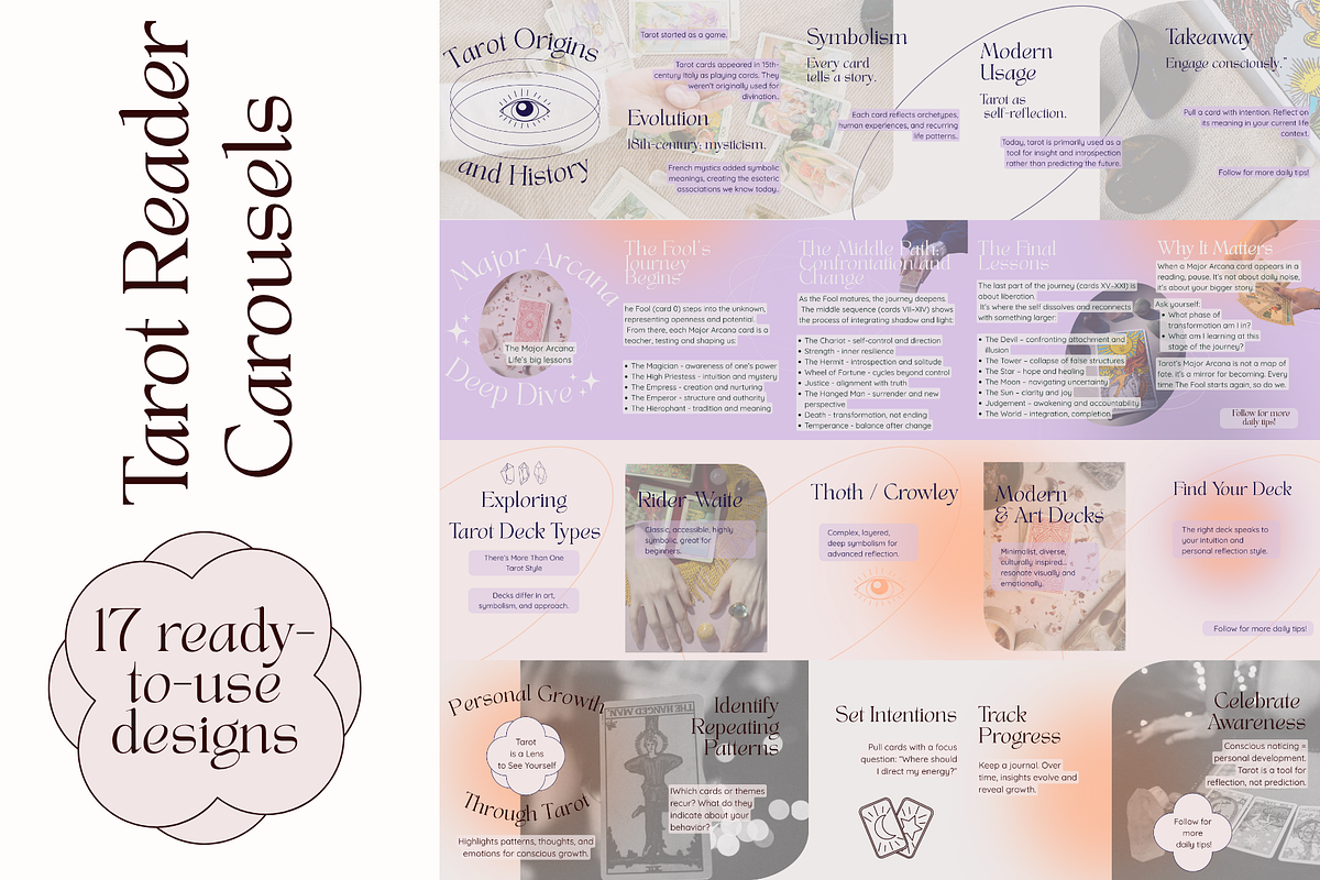 Tarot Reader Social Media Kit BUNDLE, a Social Media Template by Mochi Atelier (Photo 5 of 12)