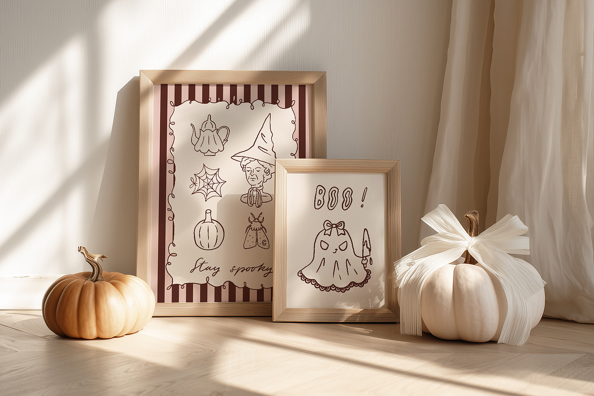 Coquette Halloween - pink edition, a Seasonal Illustration by Cute Atelier (Photo 5 of 12)