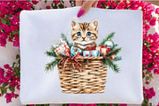 Funny Black Cat Christmas Clipart, an Animal Illustration by SVGArt (Thumbnail 4 of 5)