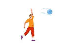 Young man throwing ball playing, a Sport Illustration by pikepicture