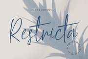 Restricta | Script Font, a Script Font by windestrian (Thumbnail 1 of 5)
