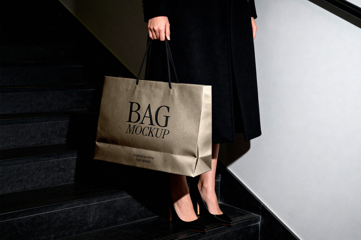 Handheld Shopping Bag Mockup, a Product Mockup by Design Squad (Photo 4 of 4)