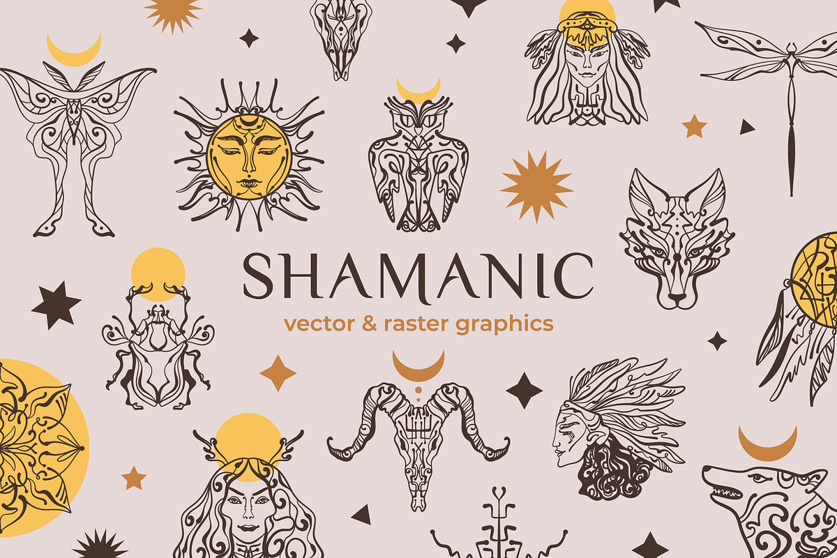 Shamanic Bundle, an Animal Illustration by Annie Konst
