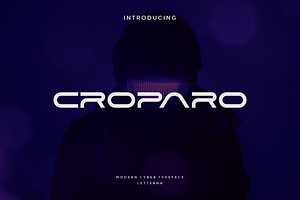 Croparo - Futuristic Techno Typeface